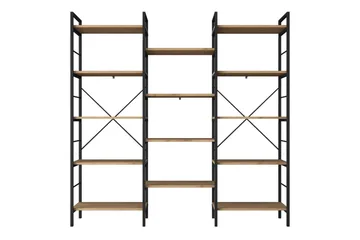 Bokhylle Goldmere Valnøtt / Svart - Brun/Svart - Oppbevaring - Hylle - Bokhylle