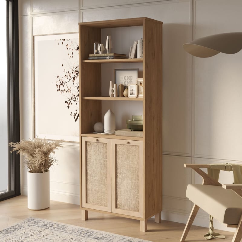 Bokhylle Hanah Home Dune (69,5 x 180 x 32 cm) Eik - Eik - Oppbevaring - Hylle - Bokhylle