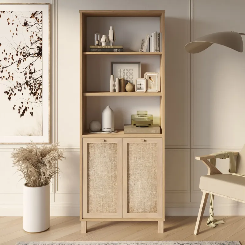 Bokhylle Hanah Home Dune (69,5 x 180 x 32 cm) Eik - Eik - Oppbevaring - Hylle - Bokhylle