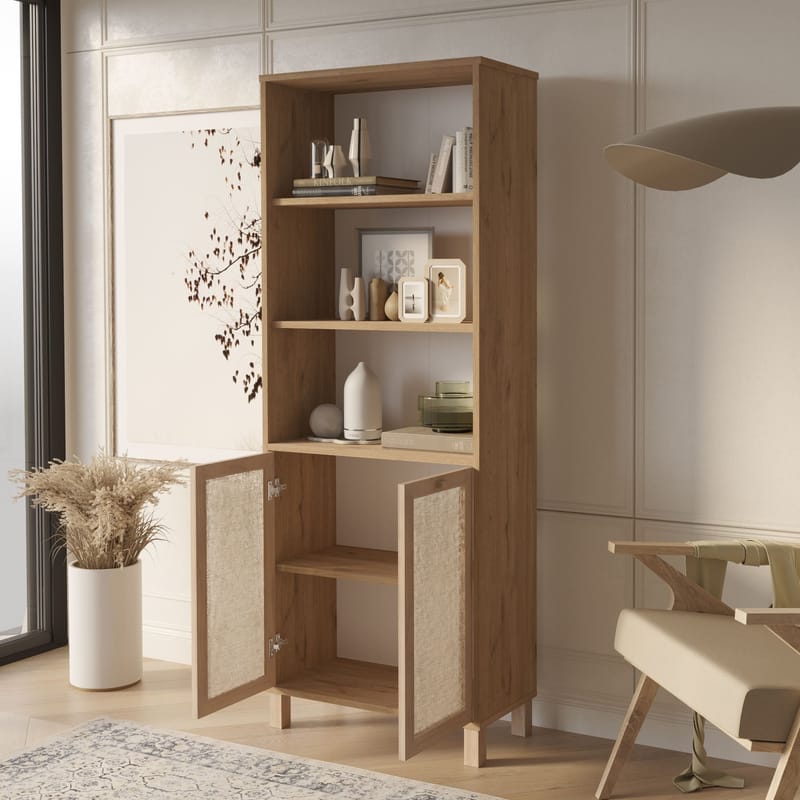 Bokhylle Hanah Home Dune (69,5 x 180 x 32 cm) Eik - Eik - Oppbevaring - Hylle - Bokhylle
