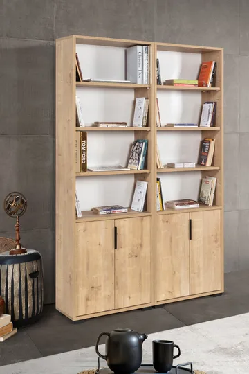 Bokhylle Hanah Home Evora (120 x 187 x 30 cm) Eik - Sapphire Oak - Oppbevaring - Hylle - Bokhylle