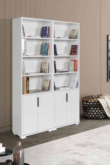 Bokhylle Hanah Home Evora (120 x 187 x 30 cm) Hvit - Hvit - Oppbevaring - Hylle - Bokhylle