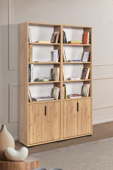 Bokhylle Hanah Home Evora (120 x 187 x 30 cm) Sapphire Oak - Sapphire Oak - Oppbevaring - Hylle - Bokhylle