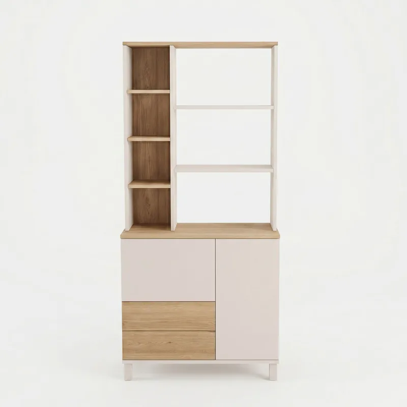 Bokhylle Hanah Home Mood (85,2 x 187,8 x 35 cm) Sand Oak, Sand og eik