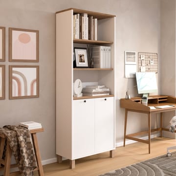 Bokhylle Hanah Home Nord (69,5 x 180 x 32 cm) White Oak - Hvit og eik - Oppbevaring - Hylle - Bokhylle
