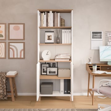 Bokhylle Hanah Home Nord (69,5 x 180 x 32 cm) White Oak - Hvit og eik - Oppbevaring - Hylle - Bokhylle