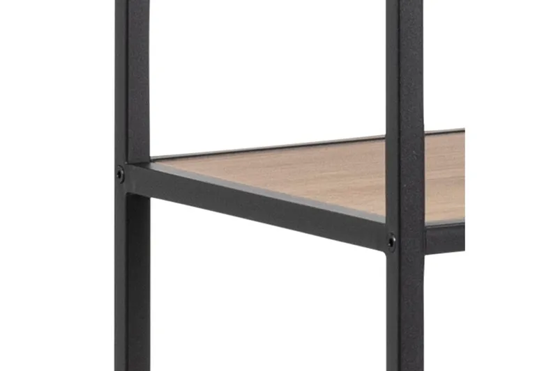 Hasslevik Bokhylle 135x35 cm 4 Hyller - Natur/Matt Svart - Oppbevaring - Hylle - Bokhylle