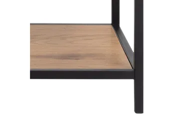 Hasslevik Bokhylle 135x35 cm 4 Hyller - Natur/Matt Svart - Oppbevaring - Hylle - Bokhylle