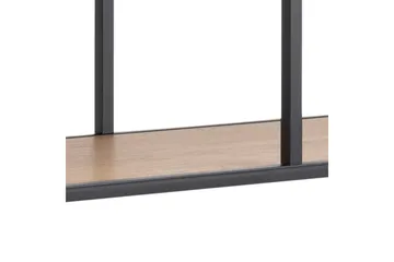 Hasslevik Bokhylle 135x35 cm 4 Hyller - Natur/Matt Svart - Oppbevaring - Hylle - Bokhylle