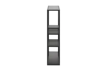 Hasslevik Veggmontert Bokhylle 75 cm i Metall med Treplate - Sort - Oppbevaring - Hylle - Bokhylle
