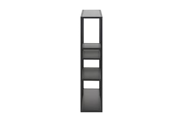 Hasslevik Veggmontert Bokhylle 75 cm i Metall med Treplate - Svart - Oppbevaring - Hylle - Bokhylle