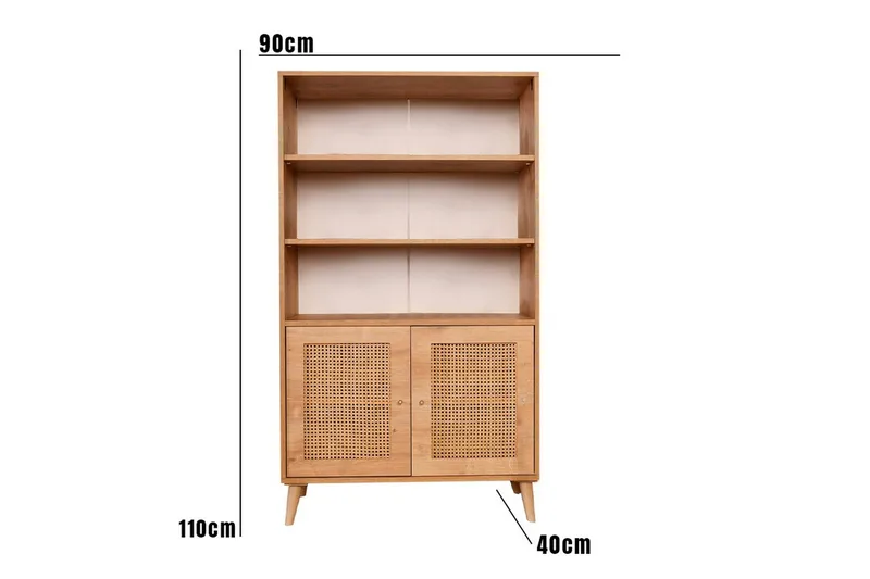 Hazeran Bokhylle 40 cm - Eik - Oppbevaring - Hylle - Bokhylle