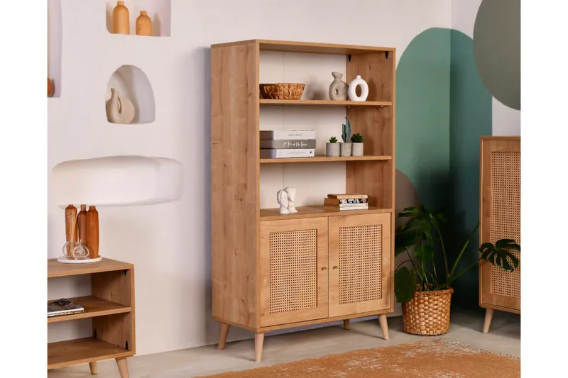 Hazeran Bokhylle 40 cm - Eik - Oppbevaring - Hylle - Bokhylle