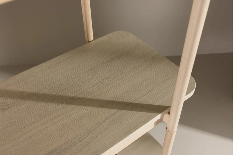 Heim Bokhylle 120 cm i Eik - Lysebeige - Oppbevaring - Hylle - Bokhylle