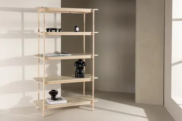 Heim Bokhylle 120 cm i Eik - Lysebeige - Oppbevaring - Hylle - Bokhylle
