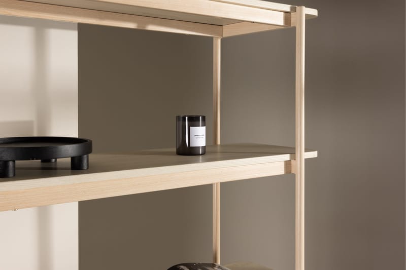 Heim Bokhylle 120 cm i Eik - Lysebeige - Oppbevaring - Hylle - Bokhylle