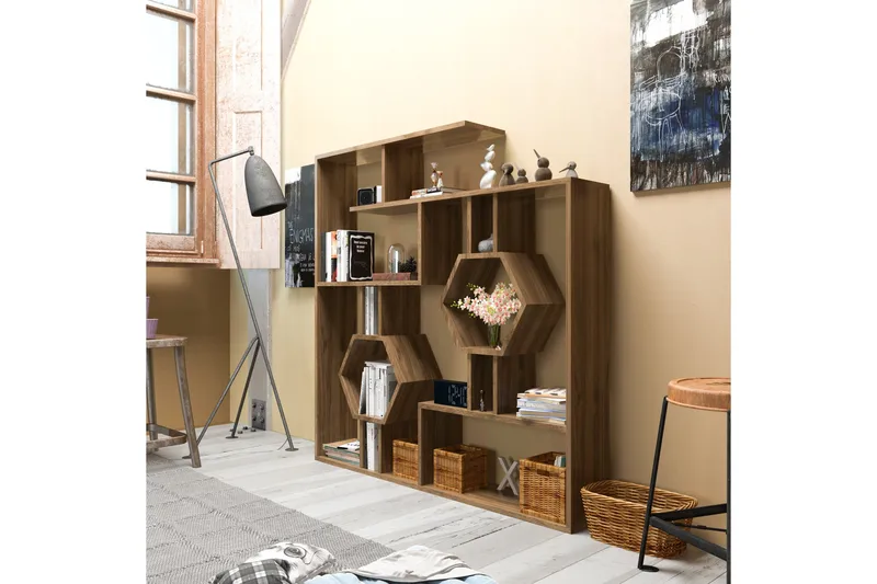 Hejde Bokhylle 134 cm - Brun - Oppbevaring - Hylle - Bokhylle