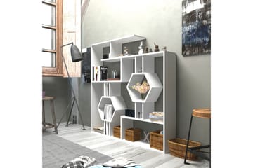 Hejde Bokhylle 134 cm - Hvit - Oppbevaring - Hylle - Bokhylle