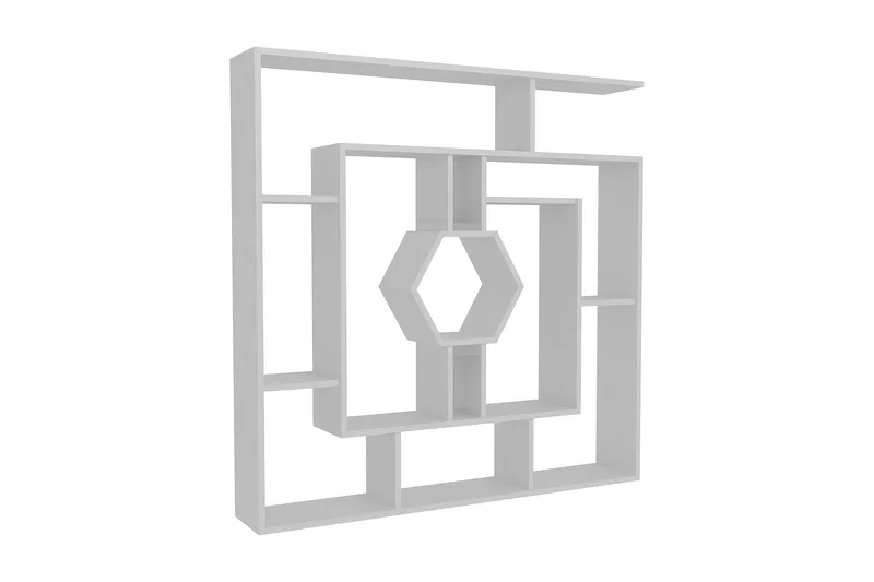 Hejde Bokhylle 134 cm, Hvit