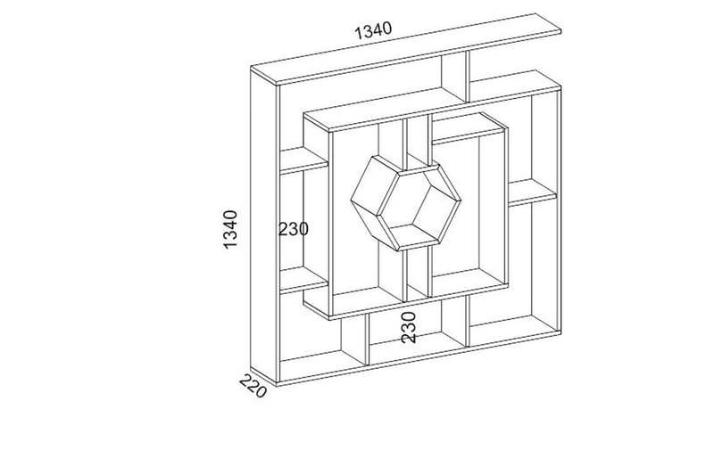 Hejde Bokhylle 134 cm - Hvit - Oppbevaring - Hylle - Bokhylle