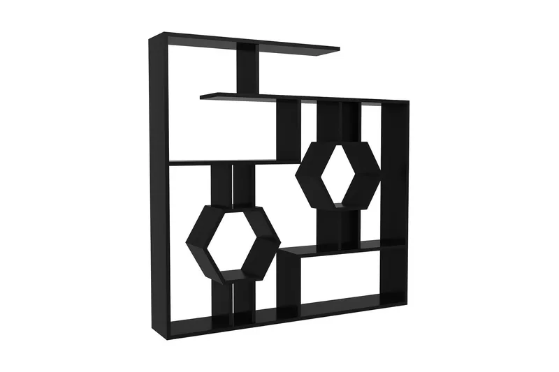 Hejde Bokhylle 134 cm, Svart