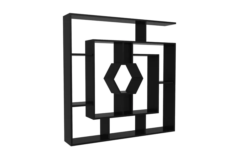 Hejde Bokhylle 134 cm, Svart