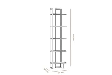 Hejde Bokhylle 45 cm - Brun/Hvit - Oppbevaring - Hylle - Bokhylle