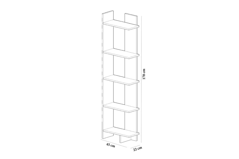 Hejde Bokhylle 45 cm - Extra Hvit - Oppbevaring - Hylle - Bokhylle