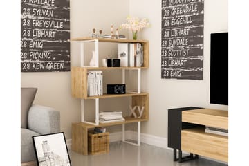 Hejde Bokhylle 92 cm - Brun/Hvit - Oppbevaring - Hylle - Bokhylle