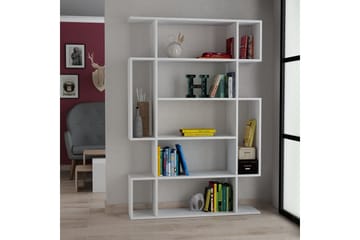 Homitis Bokhylle 108 cm i Malt Tre - Hvit - Oppbevaring - Hylle - Bokhylle