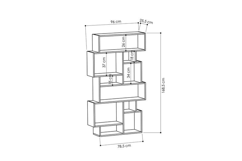 Homitis Bokhylle - Oppbevaring - Hylle - Bokhylle
