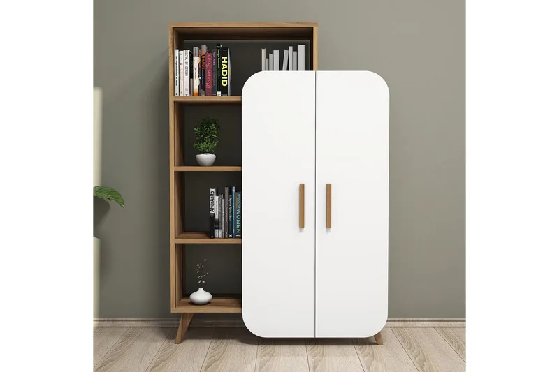 Hommaz Bokhylle med Dører - Oppbevaring - Hylle - Bokhylle