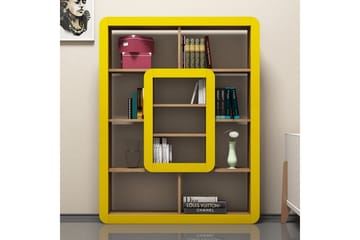 Hovdane Bokhylle 109 cm - Brun/Gul - Oppbevaring - Hylle - Bokhylle