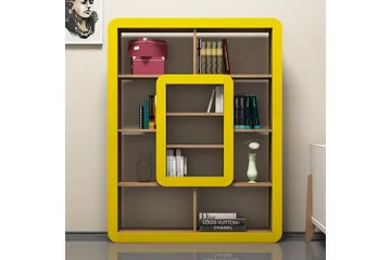 Hovdane Bokhylle 109 cm - Brun/Gul - Oppbevaring - Hylle - Bokhylle