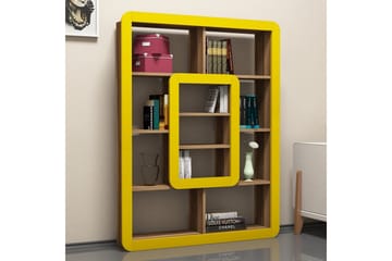 Hovdane Bokhylle 109 cm - Brun/Gul - Oppbevaring - Hylle - Bokhylle