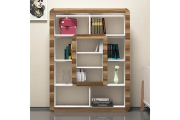 Hovdane Bokhylle 109 cm - Hvit/Brun - Oppbevaring - Hylle - Bokhylle