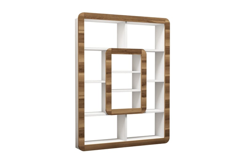 Hovdane Bokhylle 109 cm, Hvit/Brun