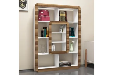 Hovdane Bokhylle 109 cm - Hvit/Brun - Oppbevaring - Hylle - Bokhylle