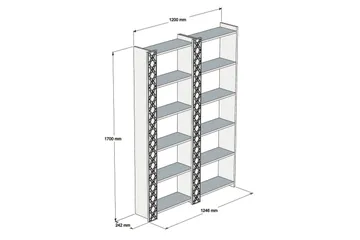 Hovdane Bokhylle 124 cm - Brun - Oppbevaring - Hylle - Bokhylle