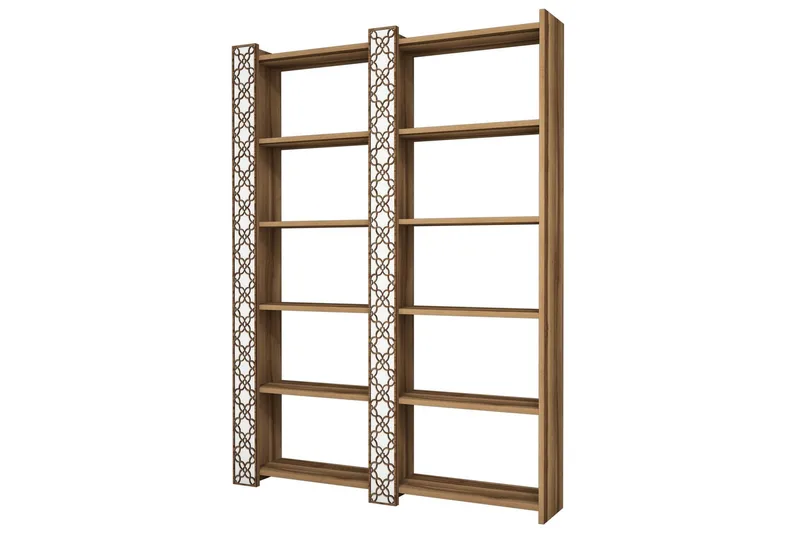 Hovdane Bokhylle 124 cm - Brun/Hvit - Oppbevaring - Hylle - Bokhylle