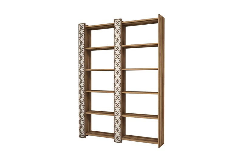 Hovdane Bokhylle 124 cm - Brun/Hvit - Oppbevaring - Hylle - Bokhylle