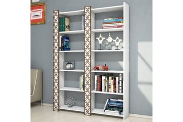 Hovdane Bokhylle 124 cm - Hvit - Oppbevaring - Hylle - Bokhylle