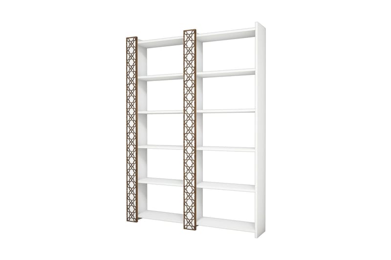 Hovdane Bokhylle 124 cm, Hvit