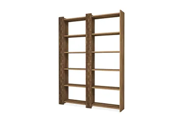 Hovdane Bokhylle 124 cm - Mørkebrun - Oppbevaring - Hylle - Bokhylle