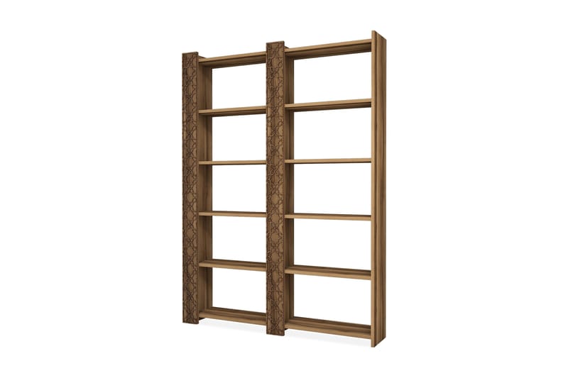 Hovdane Bokhylle 124 cm - Mørkebrun - Oppbevaring - Hylle - Bokhylle