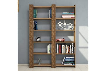 Hovdane Bokhylle 124 cm - Mørkebrun - Oppbevaring - Hylle - Bokhylle