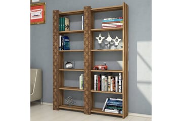 Hovdane Bokhylle 124 cm - Mørkebrun - Oppbevaring - Hylle - Bokhylle