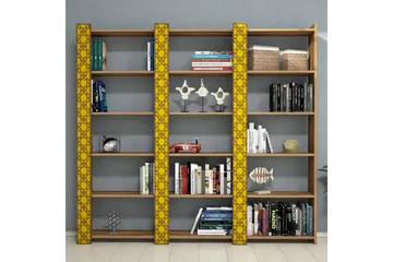 Hovdane Bokhylle 184 cm - Brun/Gul - Oppbevaring - Hylle - Bokhylle