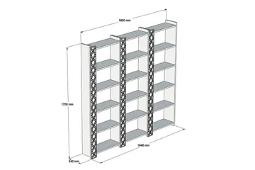Hovdane Bokhylle 184 cm - Brun/Gul - Oppbevaring - Hylle - Bokhylle