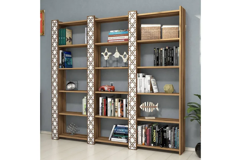 Hovdane Bokhylle 184 cm - Brun/Hvit - Oppbevaring - Hylle - Bokhylle